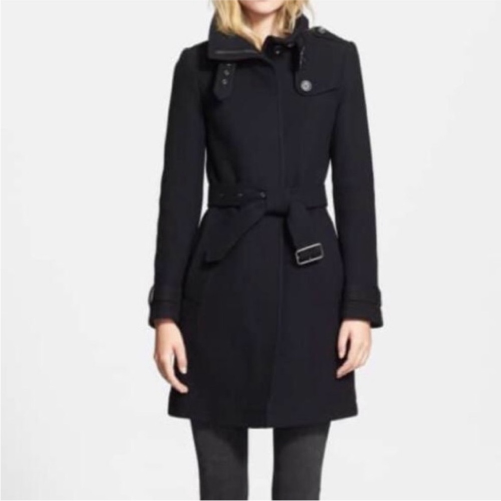 Burberry Wool/Cashmere Trench Coat, Size 8